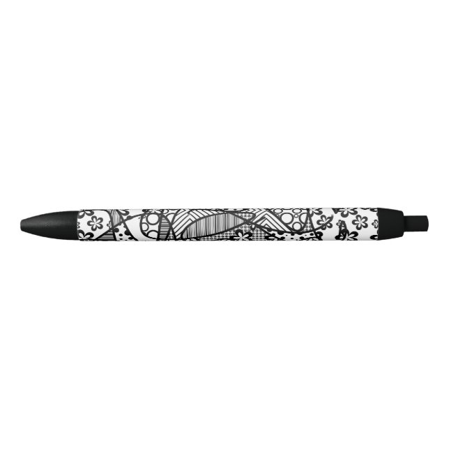 Black & White Pattern Patchwork 04 Pen (Front)
