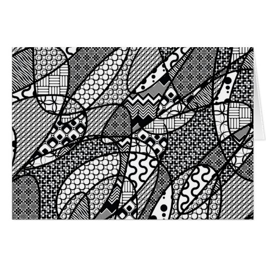 Black & White Pattern Patchwork 05 Cards (Front Horizontal)