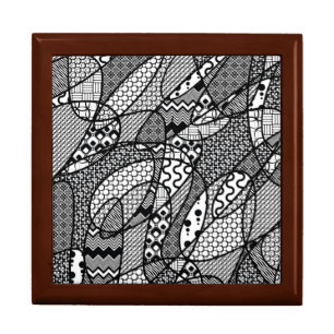 Black & White Pattern Patchwork 05 Gift Box