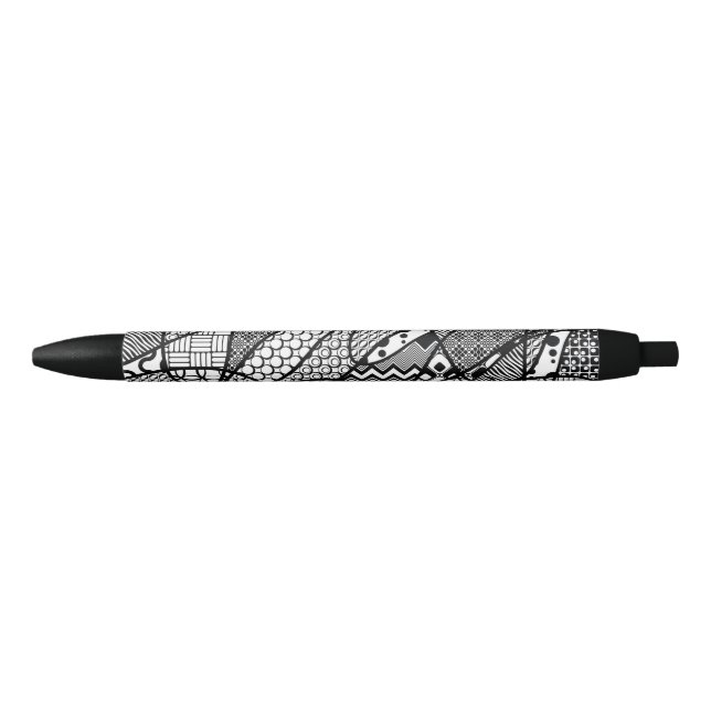 Black & White Pattern Patchwork 05 Pen (Front)