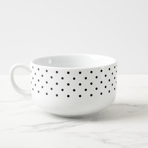 Black White pattern soup mug