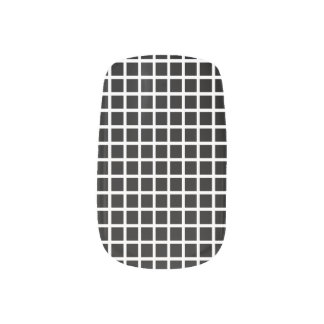 Black & White Patterned Minx Nail Art