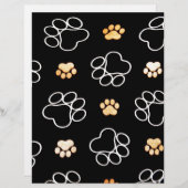 Black White Paw Print Pattern (Front/Back)