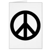 Black White Peace Sign Symbol (Front)