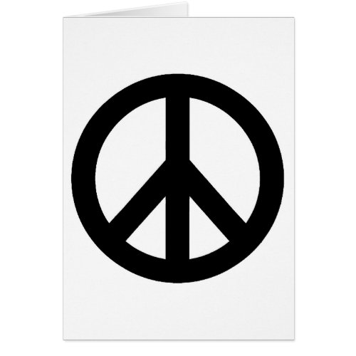 Black White Peace Sign Symbol