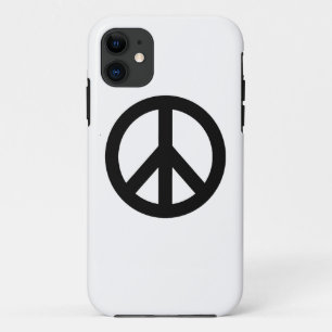 Black White Peace Sign Symbol iPhone 11 Case