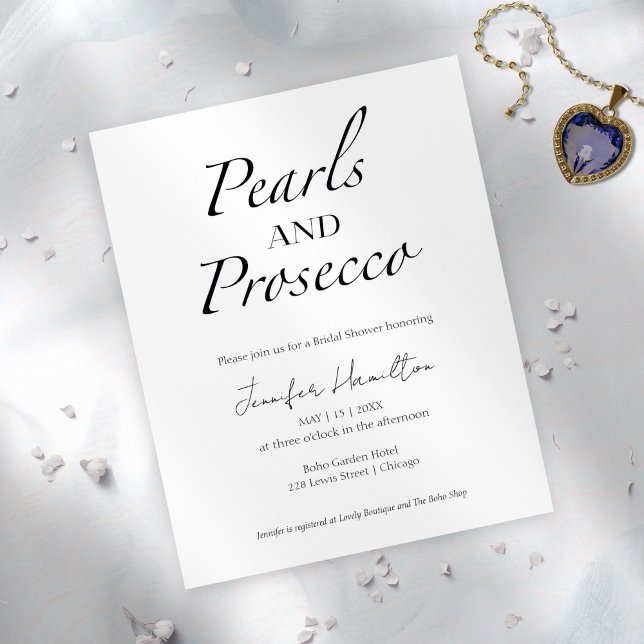 Black & White Pearls and Prosecco Bridal Shower (Creator Uploaded)