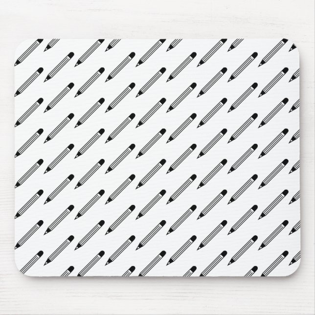 Black & White Pencil Classic Mouse Pad (Front)