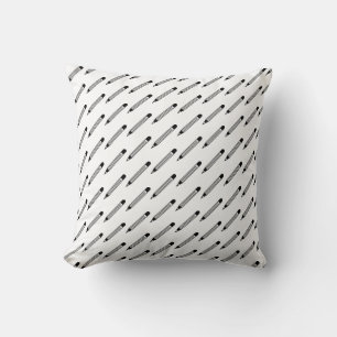 Black & White Pencil Throw Pillow