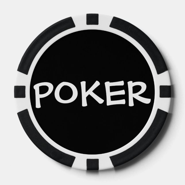 Black & White (Personalize) - Poker Chips (Front)