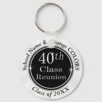 Black White Personalized 40th Class Reunion Gifts