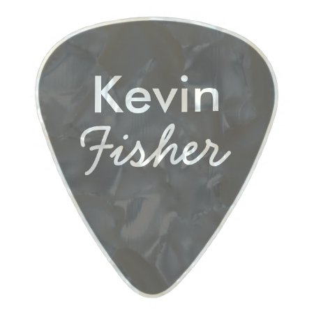 Black/white Personalized Guitarist Name&initial Pearl Celluloid Gu