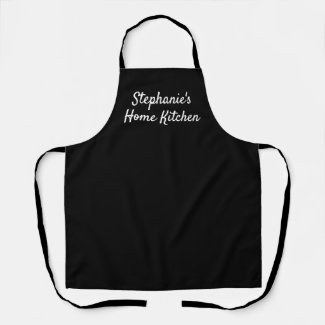 Black & white personalized home kitchen apron