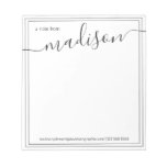 Black White Personalized Name | From The Desk Of Notepad at Zazzle
