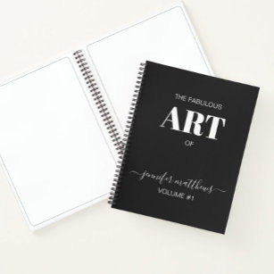 Broadway Letters Personalized Art Journal Custom Sketch Book