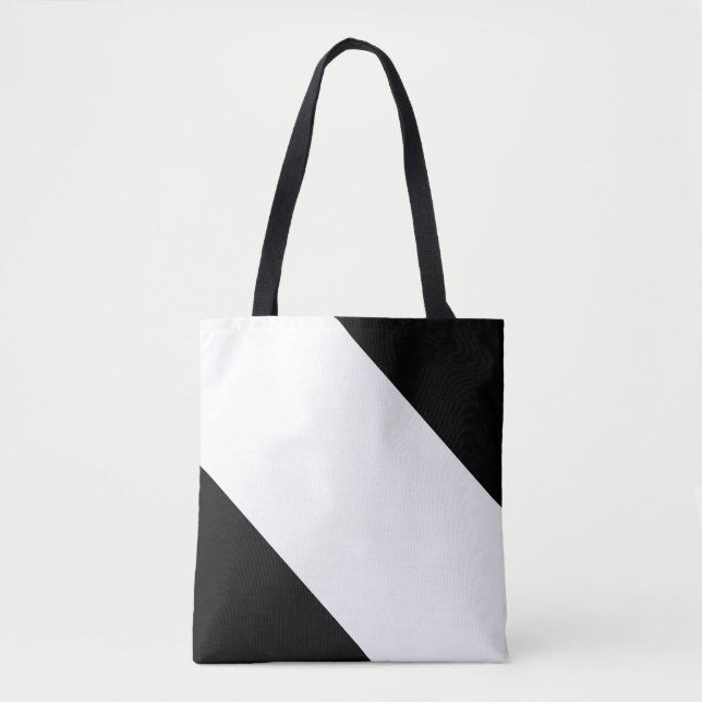 Black & White Personalized Tote Bag (Front)
