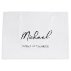 Black & White Personalized Wedding Party Name Gift