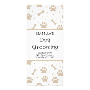 Black & White Pet Groomer Rack Card
