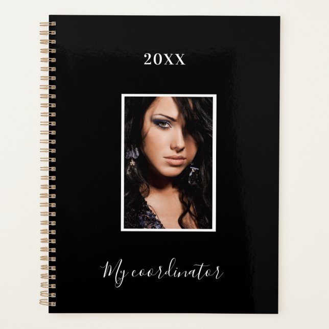 Black white photo appointments 2025 planner (Front)