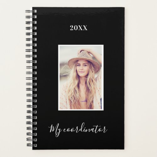 Black white photo appointments planner