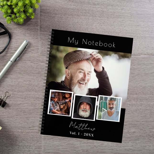 Black white photo collage notebook (Creator Uploaded)