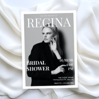 Black white photo elegant magazine bridal shower