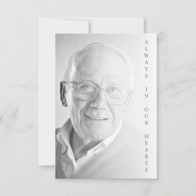 Black & White Photo for Funeral Service (Front)