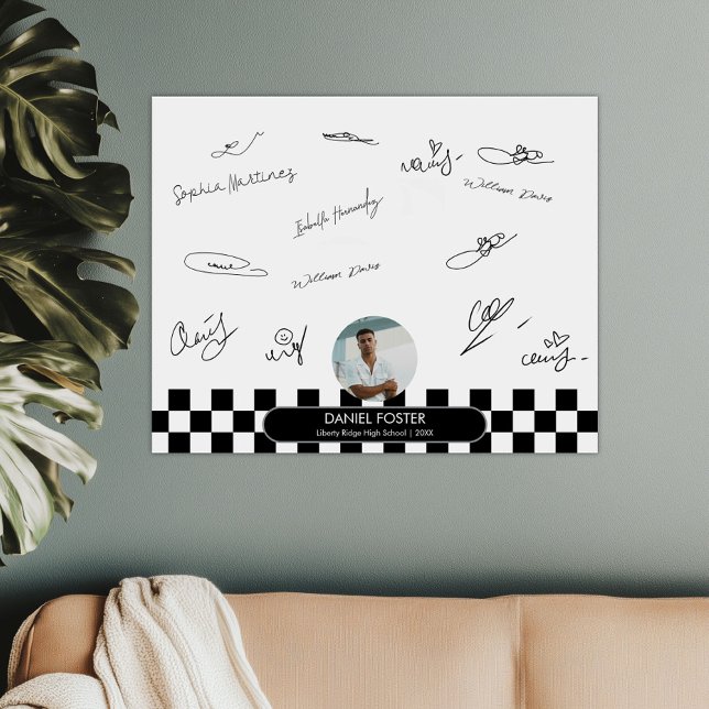 Black & White Photo Graduation Signature Poster (Creator Uploaded)