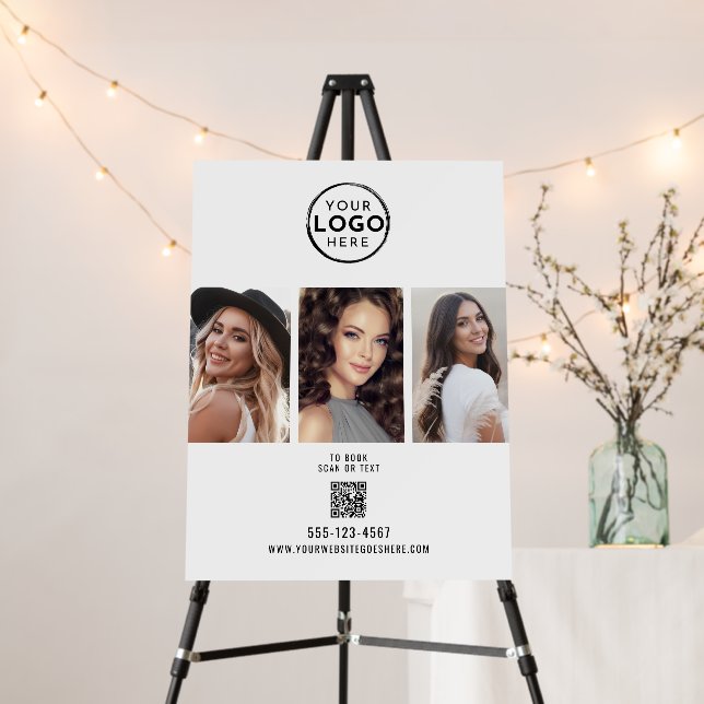 Black White Photo Logo Business Sign (In Situ (Stand))