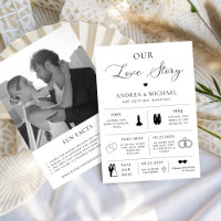 Black & White Photo Love Story Timeline Wedding