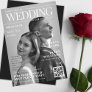 Black & White Photo Magazine Cover Unique Wedding  Invitation