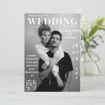 Black & White Photo Magazine Cover Wedding