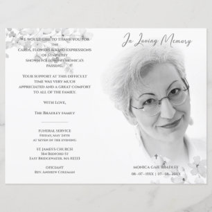 Black & White Photo Remembrance Service Dear Ones