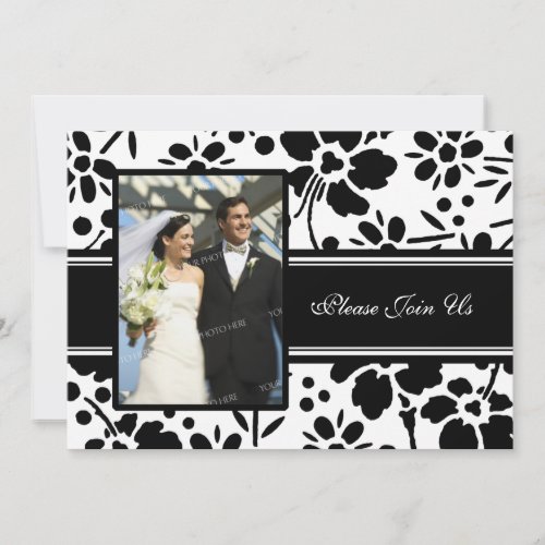 Black &amp; White Photo Wedding Vow Renewal Invitation