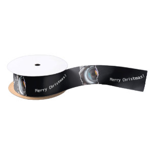 Black White Photographer Merry Christmas!  Satin Ribbon