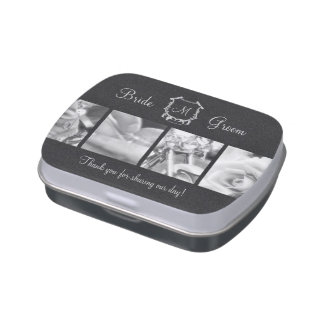 Black & White Photos Biker Wedding Favor Candy Tin