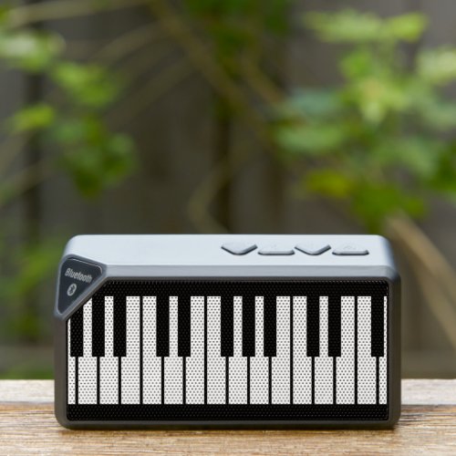 Black  White Piano Keyboard Bluetooth Speaker