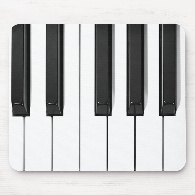 Black & White Piano Keyboard Design Mousepad
