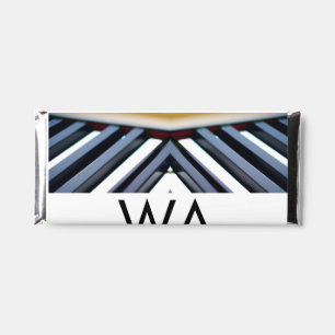 Black white piano keys add name initial letter mon hershey bar favors