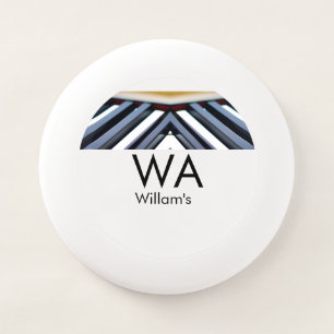 Black white piano keys add name initial letter mon Wham-O frisbee