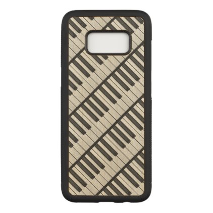 Black &amp; White Piano Keys Carved Samsung Galaxy S8 Case