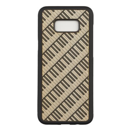 Black &amp; White Piano Keys Carved Samsung Galaxy S8+ Case