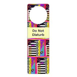 Black White Piano Keys  Door Hanger