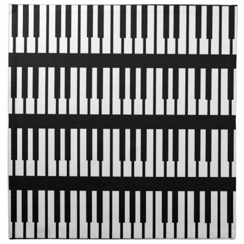 Black White Piano Keys Epic Music Design Cloth Napkin