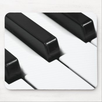 Black & White Piano Keys Mousepad by GetArtFACTORY at Zazzle