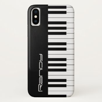Black & White Piano Keys | Music Fan Gifts Iphone X Case by BestCases4u at Zazzle