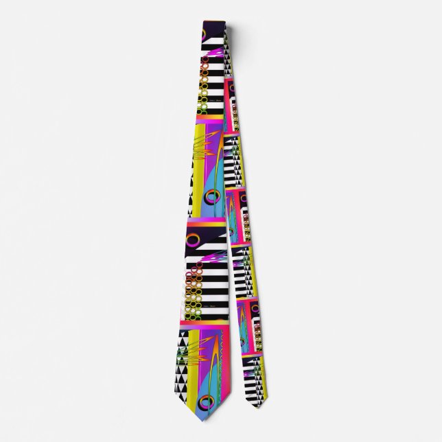 Black White Piano Keys  Neck Tie (Front)