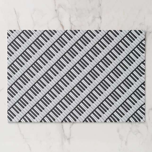 Black & White Piano Keys Paper Pad (Front)