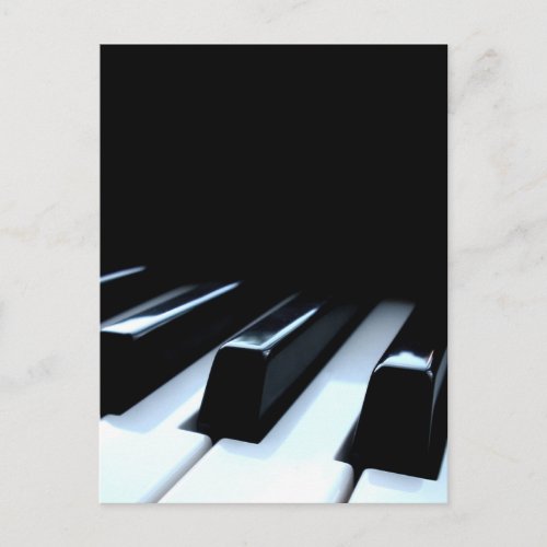 Black  White Piano Keys Postcard