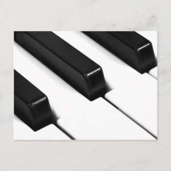 Black & White Piano Keys Postcard by GetArtFACTORY at Zazzle